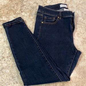 Lane Bryant dark denim mid-rise skinny jeans